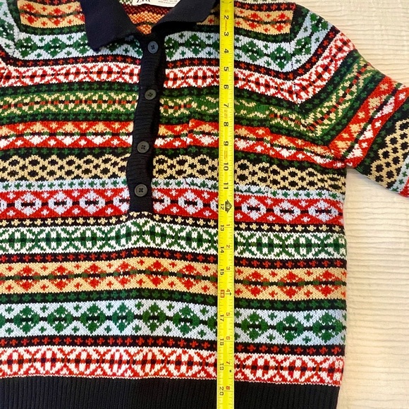 Zara Colorful Patterned Sweater, Size Large - Picture 8 of 9